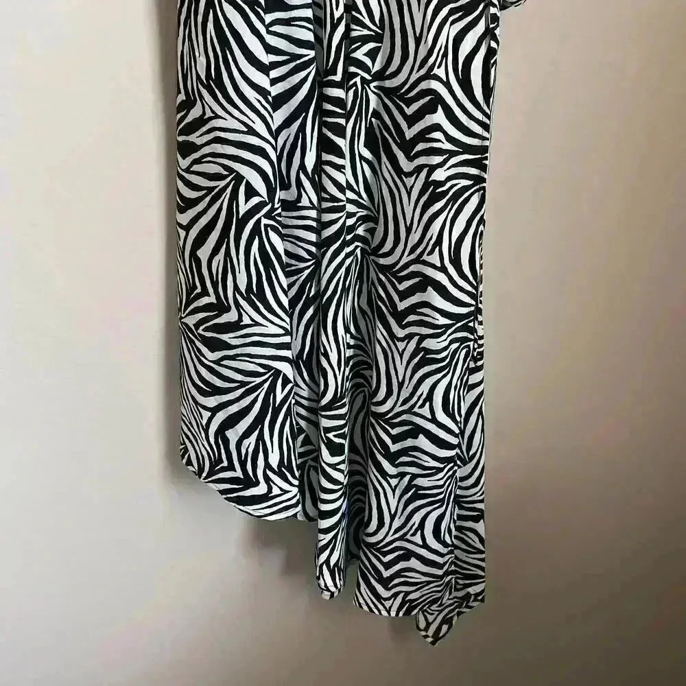 Vince Camuto Zebra Print Asymmetrical Wrap Dress - image 6